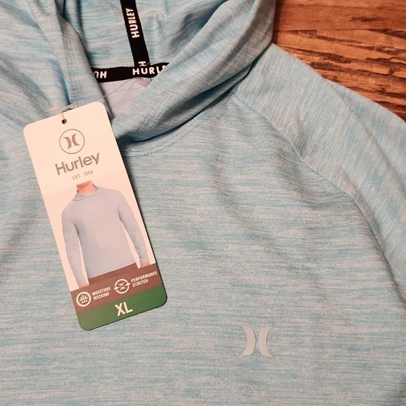 Hurley Mens Long Sleeve Hoodie Performance Shirt - Picture 3 of 6